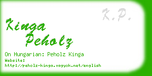 kinga peholz business card